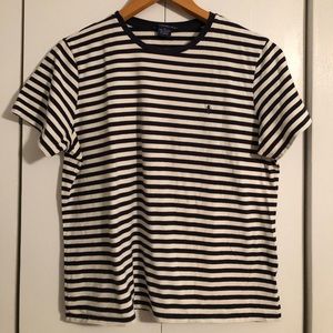 Ralph Lauren Navy and White Striped Tee